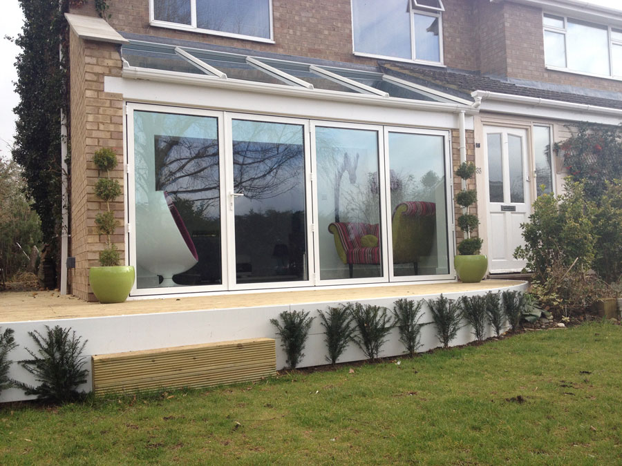 Glass Extension With Bi-Folding Doors in Thame