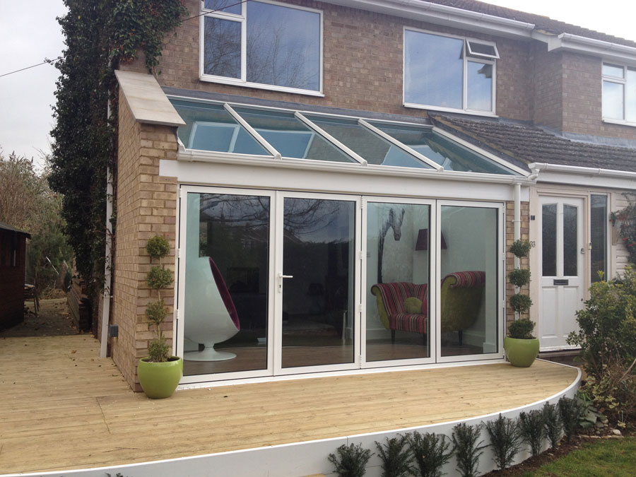 Glass Extension With Bi-Folding Doors in Thame