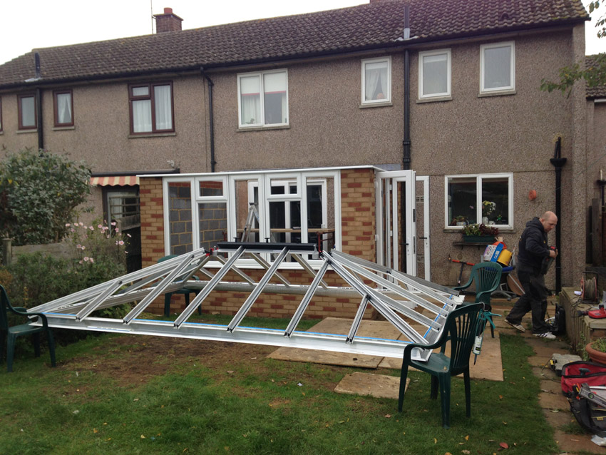 Livin Room style extension with Edwardian Roof in Stone, Aylesbury