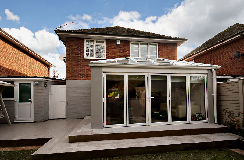 Contemporary Glass Extension With Patio in Wendover