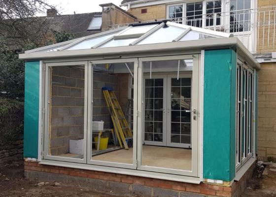 Loggia conservatory with Origin Bi-folding doors in Oxford