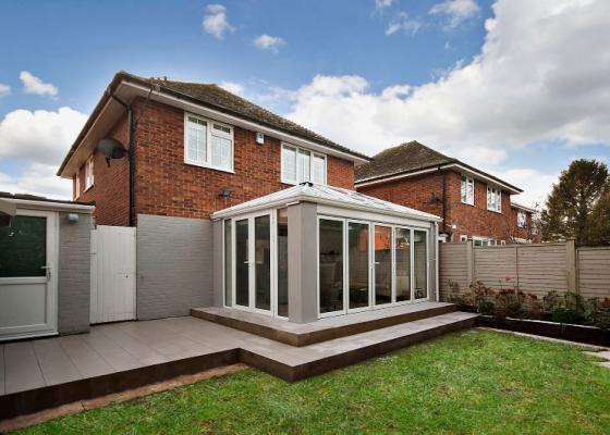 Contemporary Glass Extension With Patio in Wendover